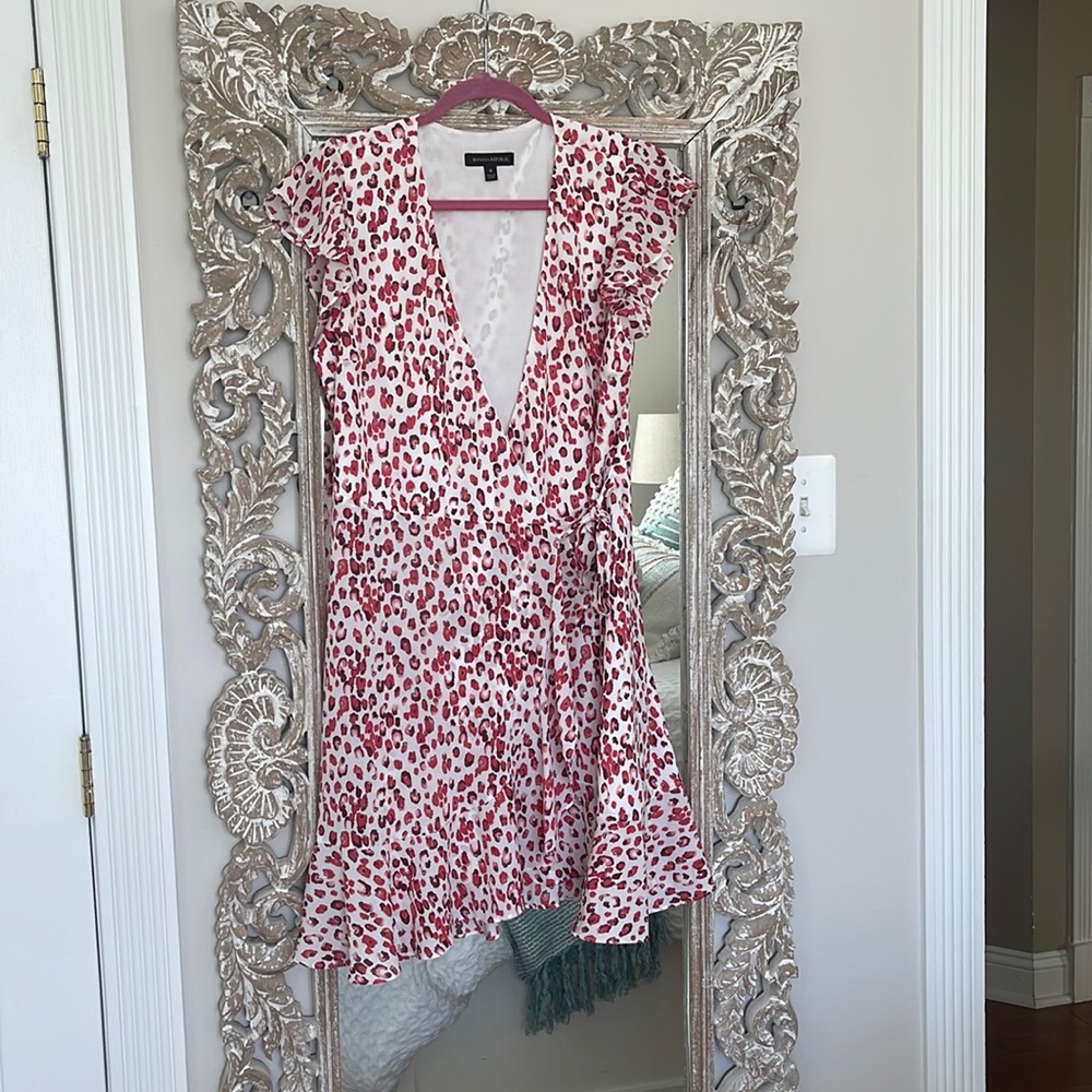 Banana Republic pink wrap sundress